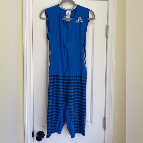 Adidas AdiZero ClimaLite Sleeveless One Piece Men's L Speedsuit Singlet Running - Picture 4 of 7